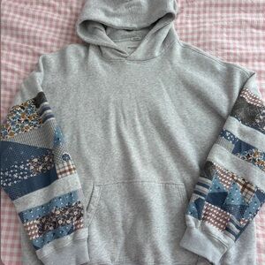 Abercrombie & Fitch Men's Grey Patchwork Hoodie XL